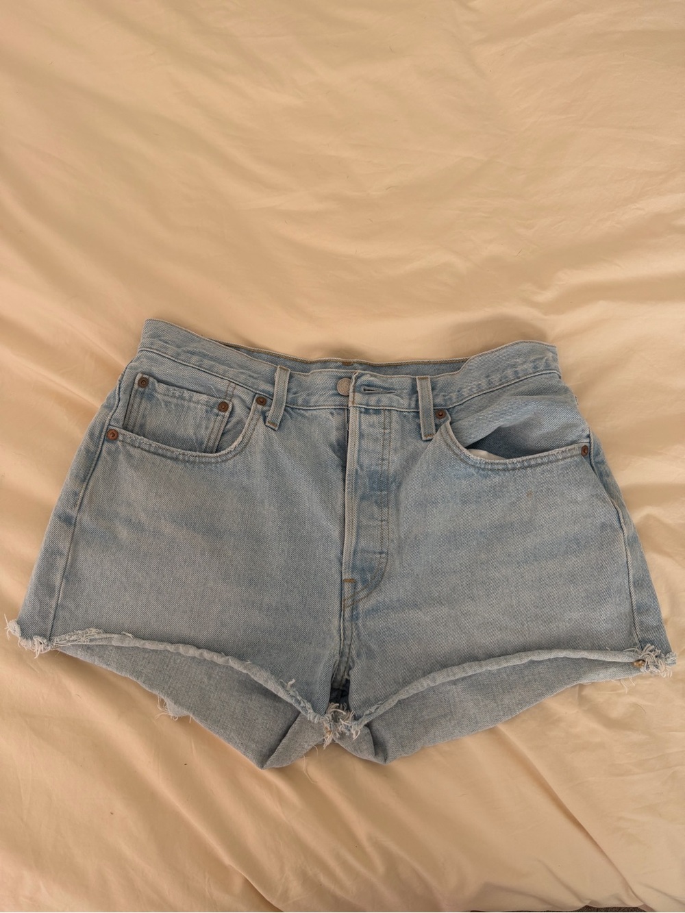 Levi's Light Blue Denim Cutoff Shorts